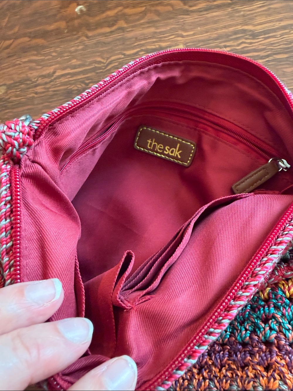 The Sak Colorful Rainbow Woven Crochet Bag - Picture 8 of 12